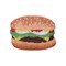 Hamburger - Cheeseburger, Food, Snacks, Picnic, Embroidered, Iron on Patch